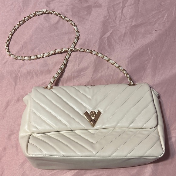 Valentino Orlandi Cream Quilted Shoulder Bag - Picture 1 of 5